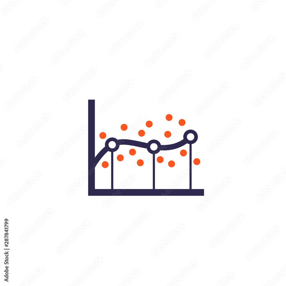 Obraz premium regression analysis icon on white