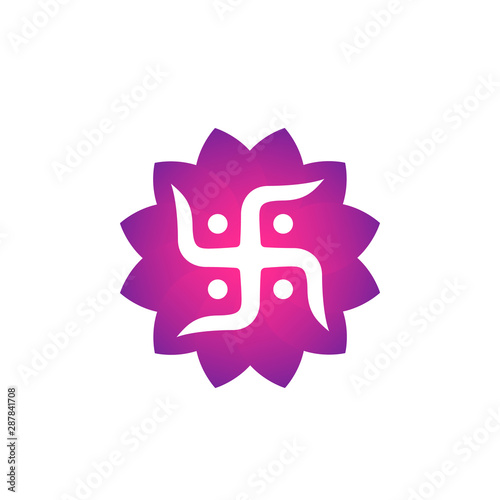 hindu swastika symbol, vector art