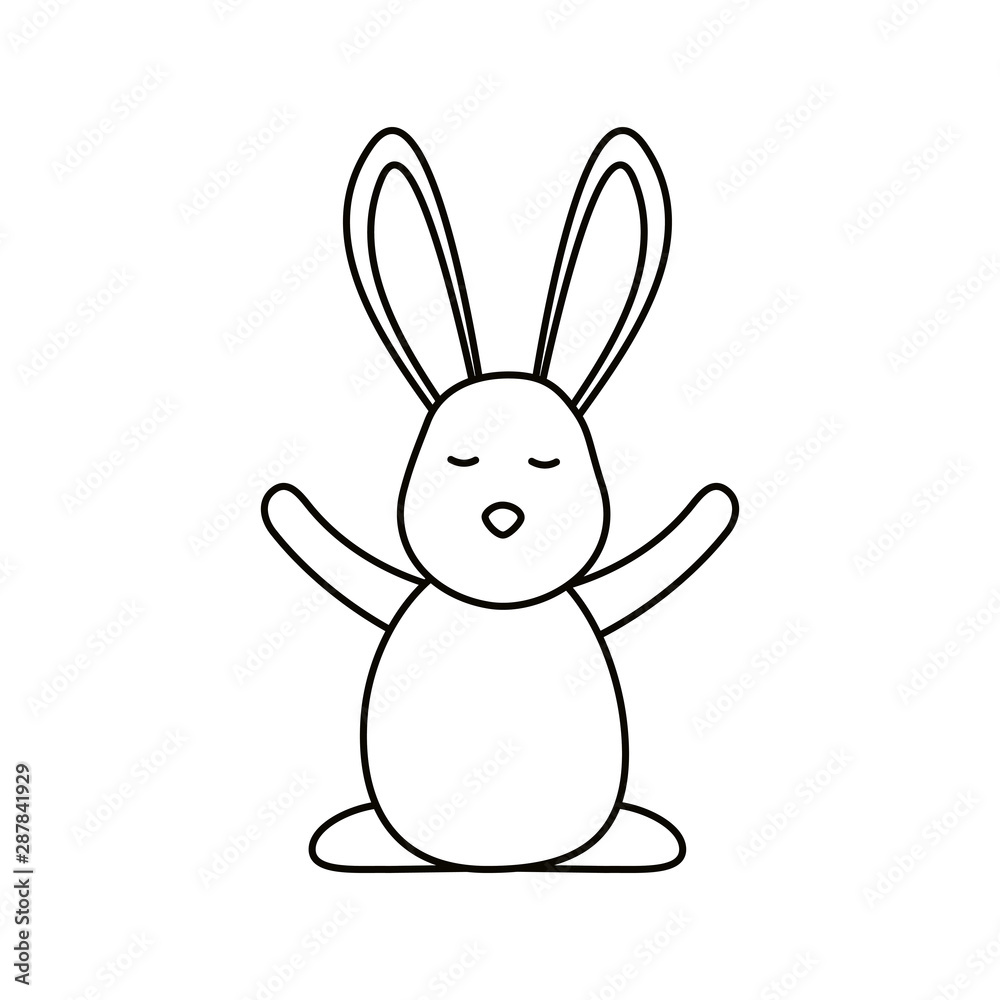 Obraz premium Isolated rabbit cartoon vector design