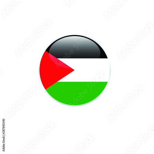 Free Download Palestine   round flag . closy flag of Palestine  - vector button.  - GFXLoad