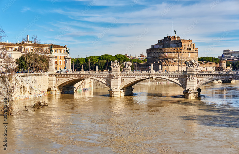 Castle of the Holy Angel (Castel Sant'Angelo) in Rome, Italy