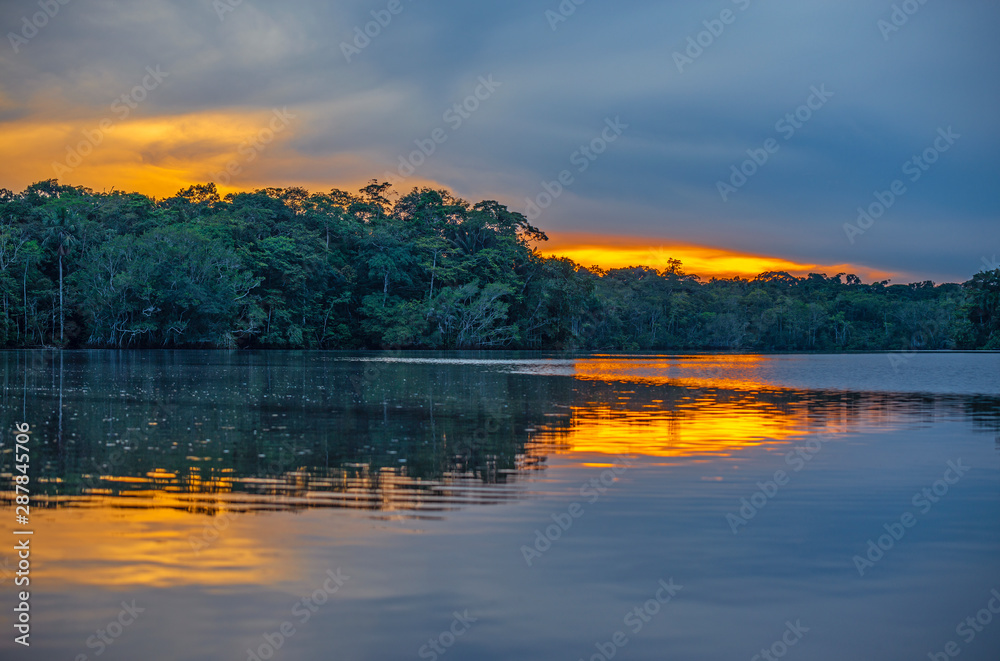 Amazon Sun Set Amazon Rainforest Sunset