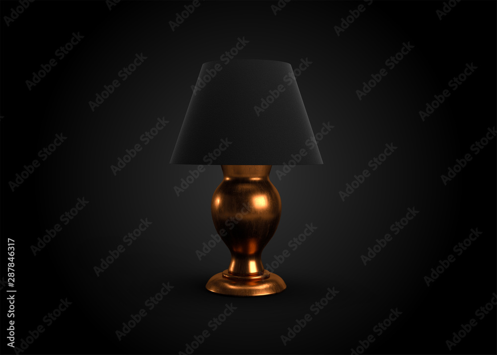 Bedside Lamp Antique Style Design 3D Render