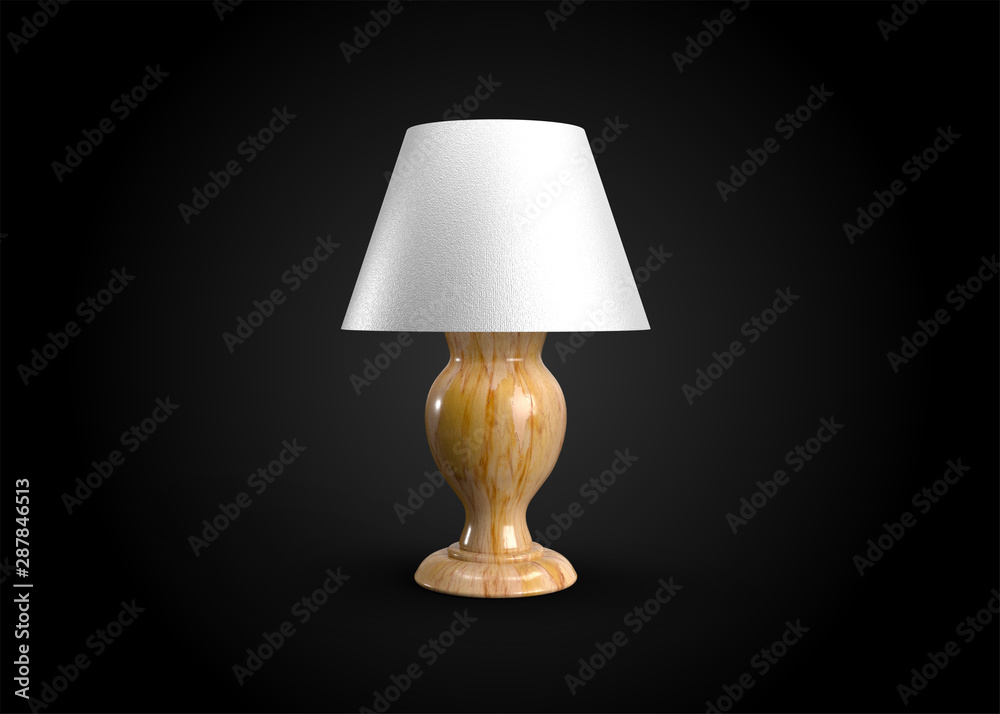 Bedside Lamp Antique Style Design 3D Render Bedside Lamp Antique Style Design 3D Render