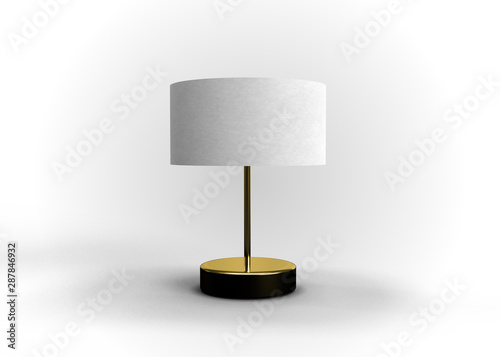 Wallpaper Mural Bedside Lamp Antique Style Design 3D Render Torontodigital.ca