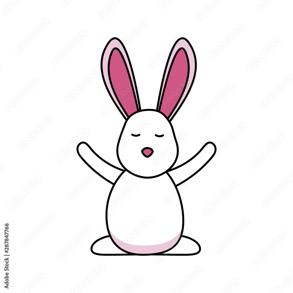 Isolated rabbit cartoon vector design Isolated rabbit cartoon vector design