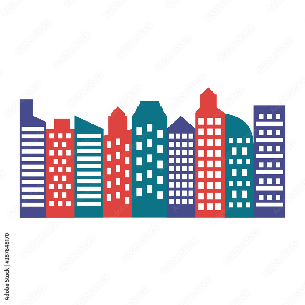 Isolated city vector design