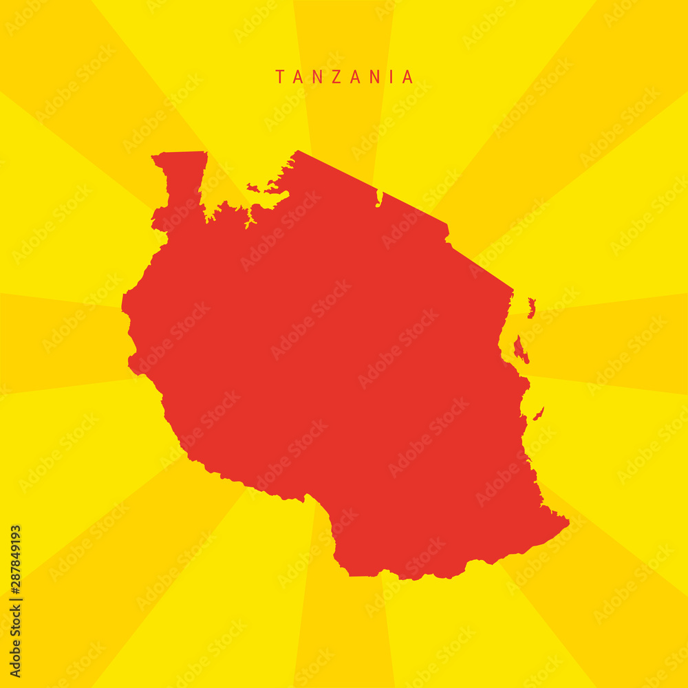 Fototapeta premium Tanzania Vector Map