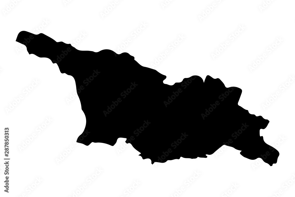 Georgia Map Flag Vector illustration