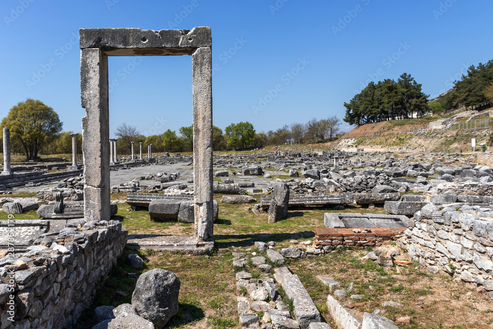Ancient Entrance at archaeological area of Philippi, Greece