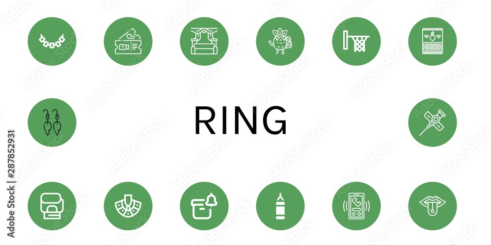Set of ring icons such as Necklace, Romantic, Wedding, Calling, Hoop, Onion rings, Boxing gloves, Notification, Punching bag, Call, Piercing, Earrings, Cannula , ring Set of ring icons such as Necklace, Romantic, Wedding, Calling, Hoop, Onion rings, Boxing gloves, Notification, Punching bag, Call, Piercing, Earrings, Cannula , ring