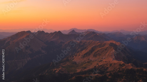 morning glowing light on the summits of Agrafa Mountain Range  © Kon.Vasilakakos 