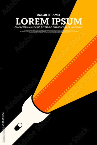 Movie and film poster design template background vintage retro style