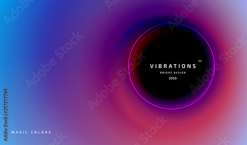 Abstract background with colorful smooth flow of colors. Beautiful blurred backdrop with amazing fluid gradient. Liquid design in trendy colors with gradual blend between shades. Vector illustration