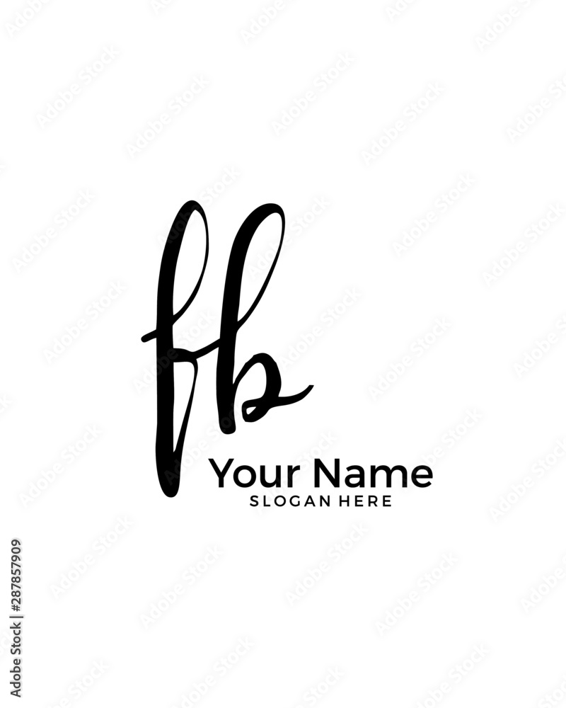 F B FB initial logo signature vector. Handwriting concept logo. F B FB initial logo signature vector. Handwriting concept logo.