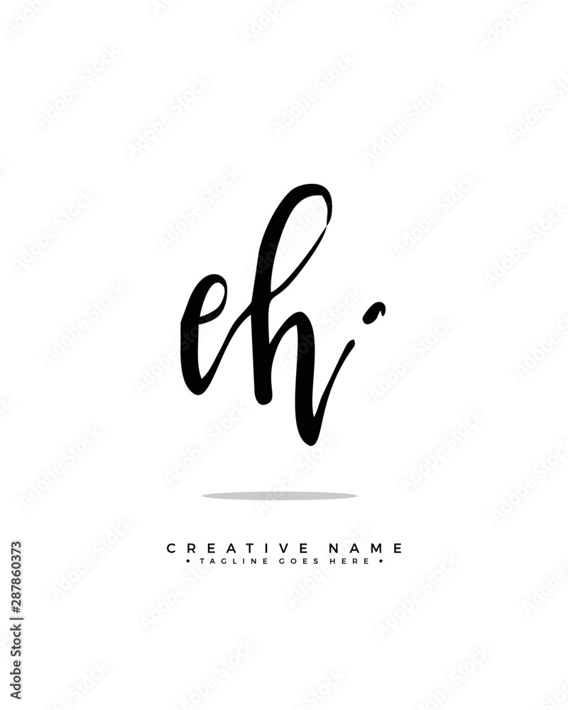E H EH initial logo signature vector. Handwriting concept logo. E H EH initial logo signature vector. Handwriting concept logo.