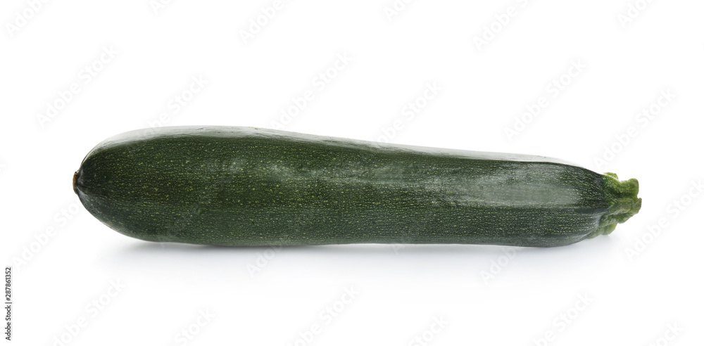 Fresh ripe green zucchini isolated on white Fresh ripe green zucchini isolated on white