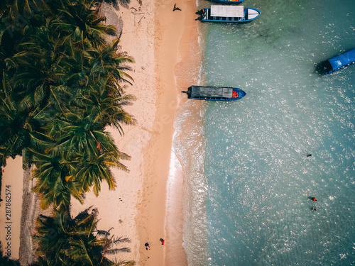 Caribbean beach in Tela, Honduras