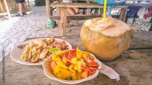 Photos Traditional seafood in a Honduran beach