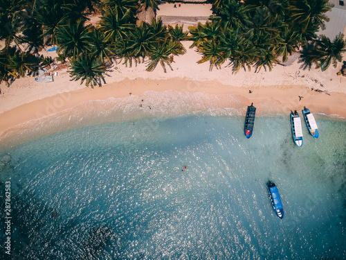 Caribbean beach in Tela, Honduras