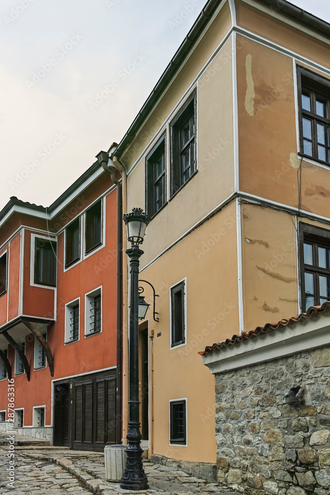 Fototapeta premium Architectural and historical reserve The old town in city of Plovdiv, Bulgaria