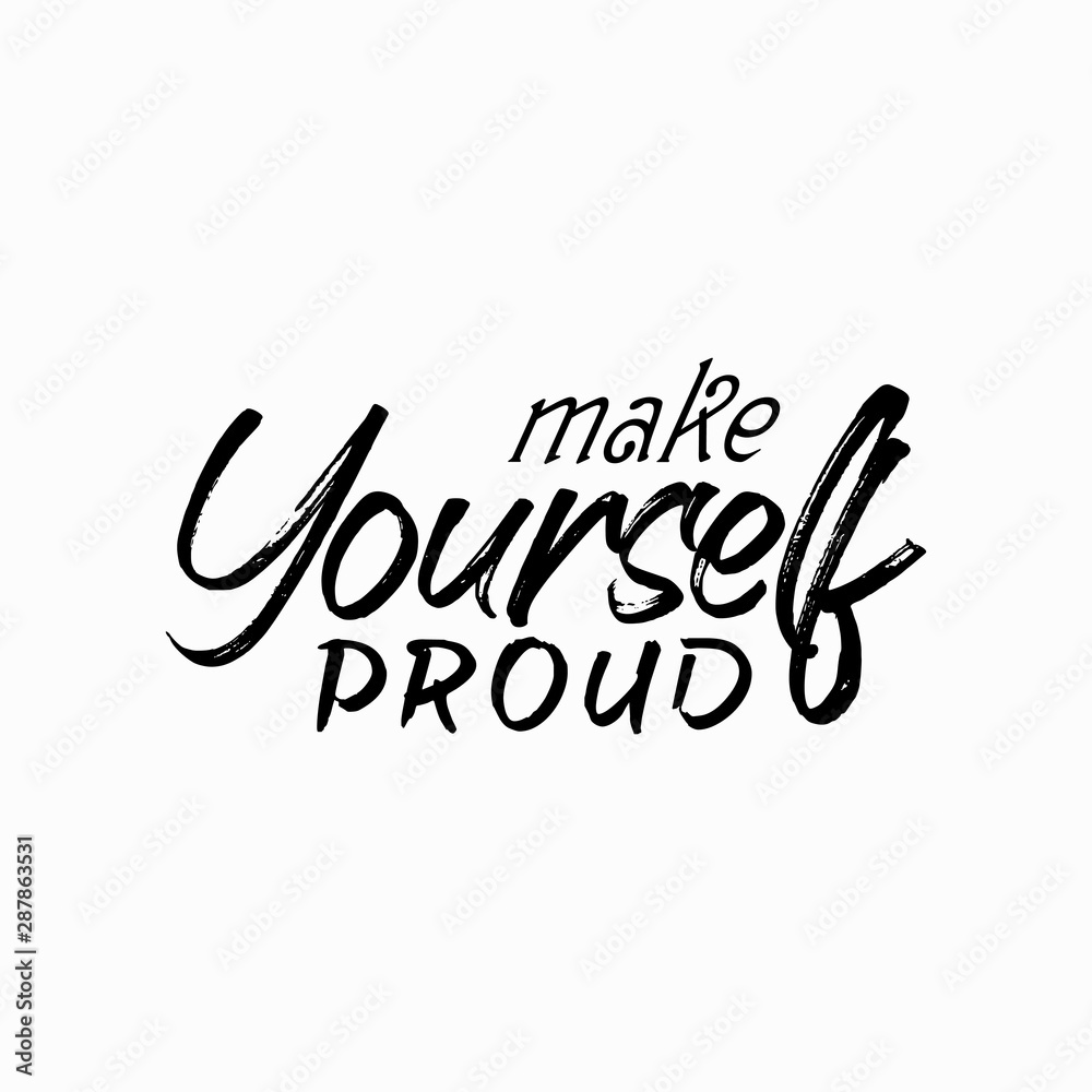 Fototapeta premium Motivational Quotes Design Vector Brush Typography Stock Vector