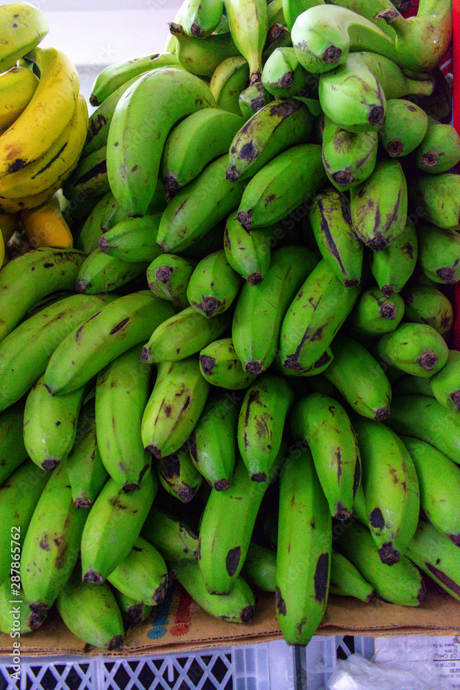 Penca de banano o plátano verde
