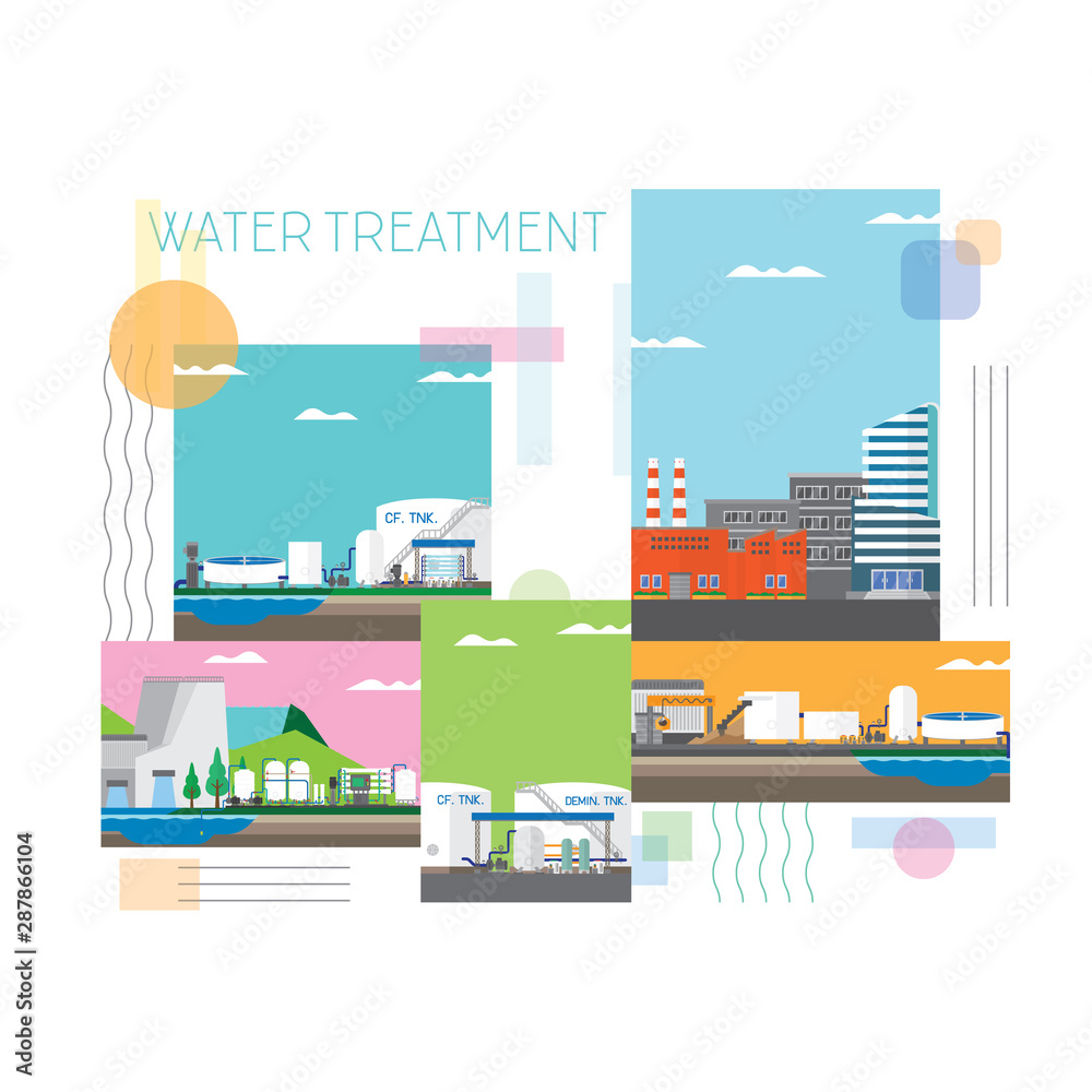 water treatment for drinking, use in the city and use in the industry