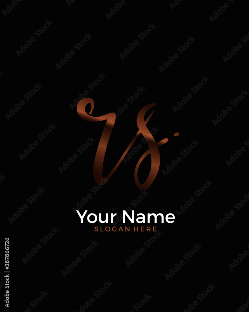 R S RS initial logo signature vector. Handwriting concept logo. R S RS initial logo signature vector. Handwriting concept logo.