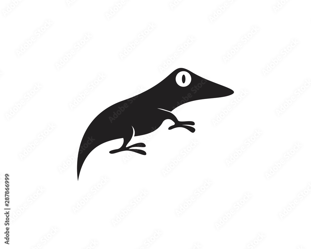 Obraz premium Lizard chameleon logo or icon template vector design