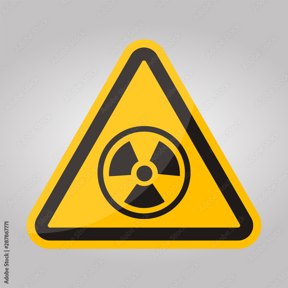 Radiation Hazard Symbol Sign Isolate On White Background,Vector Illustration