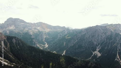 Epic view from Lunkgkofel - Dobbiaco of the far distance mountain chain. photo