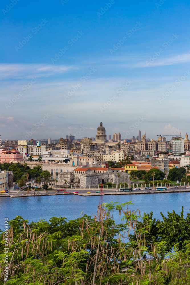 Old Havana shoreline in Cuba