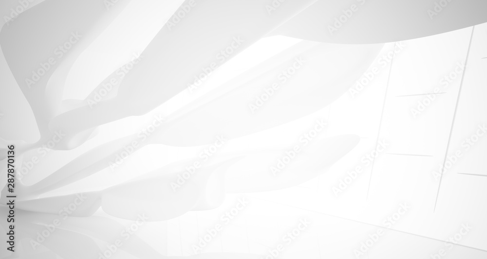 White smooth abstract architectural background. 3D illustration and rendering White smooth abstract architectural background. 3D illustration and rendering