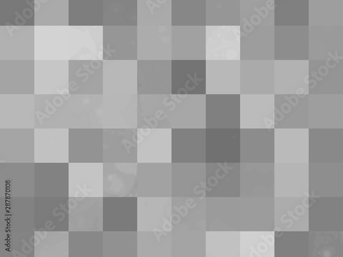 Abstract mosaic of black and white colors squares. Geometric pattern. Picture for creative wallpaper or design art work.