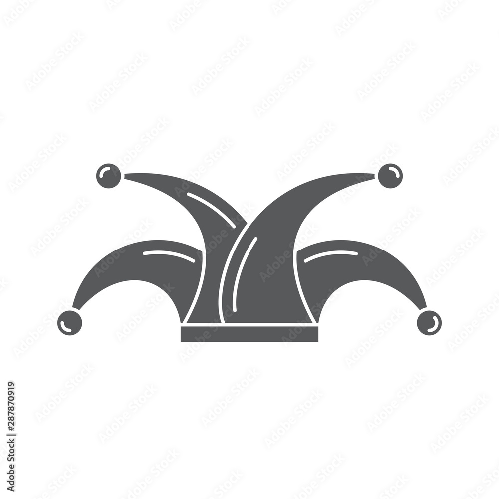 Joker hat vector icon symbol isolated on white background Joker hat vector icon symbol isolated on white background