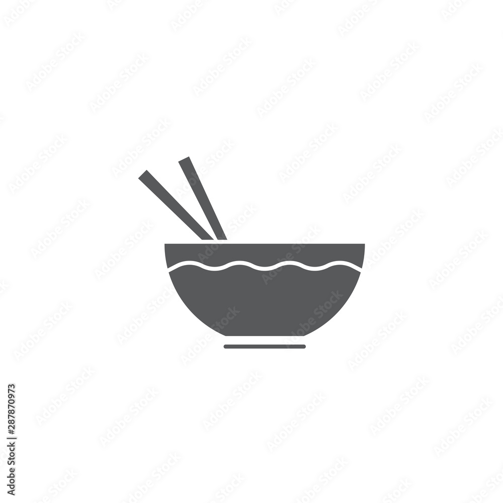 Noodles bowl vector icon symbol isolated on white background Noodles bowl vector icon symbol isolated on white background