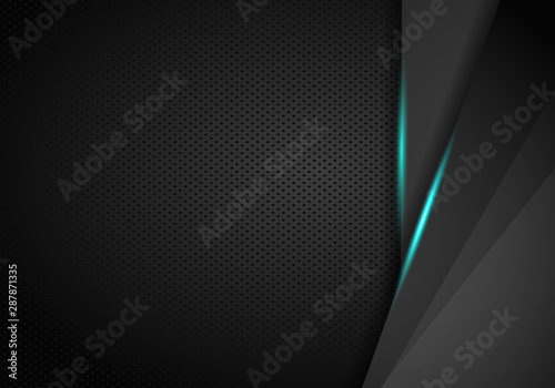 Technology background with metallic banner.