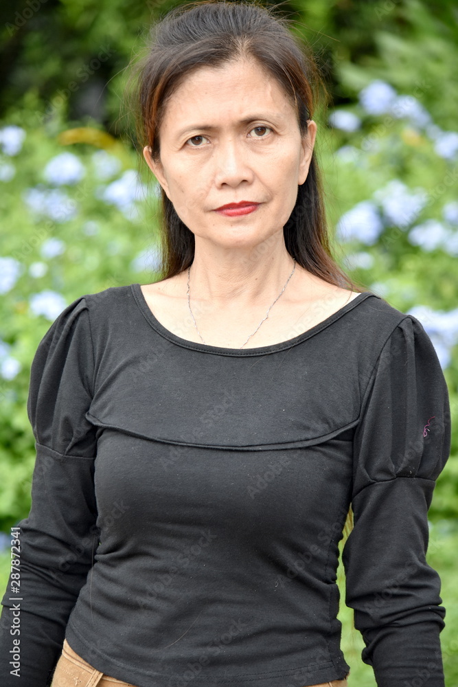 A Serious Older Asian Female Senior A Serious Older Asian Female Senior