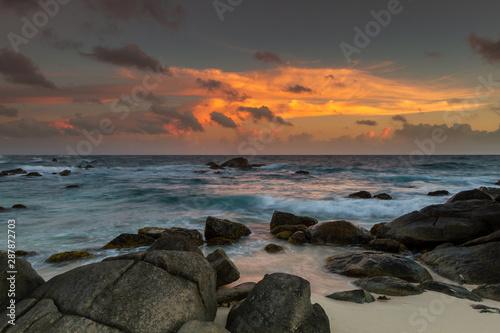 sunset over the sea