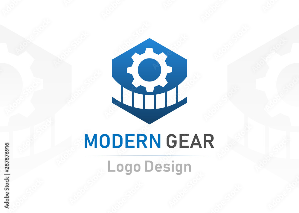 modern gear logo . ready use editable vector logo