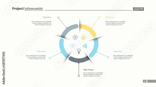 Blue and green business diagram slide template. Business data. Graph, diagram. Creative concept for infographic, presentation, report. Can be used for topics like strategy, negotiations, economics