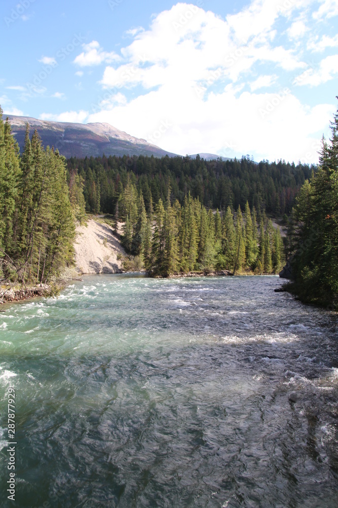 Clear Waters Of The Maligne River, Jasper National Park, Alberta 