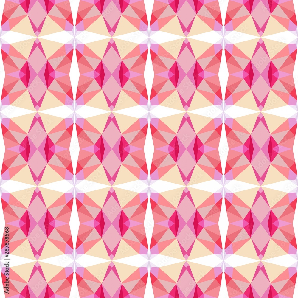 seamless repeating geometric pattern with pastel magenta, crimson and bisque colors seamless repeating geometric pattern with pastel magenta, crimson and bisque colors