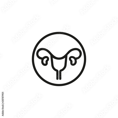 Human uterus line icon. Medicine, body, nature. Human organs concept. Vector illustration can be used for topics like biology, anthropology, physiology