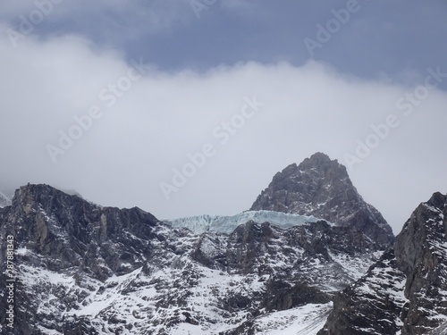 Meson Alto Glacier, in the Cajon del Maipo, Santiago, Chile, Chile