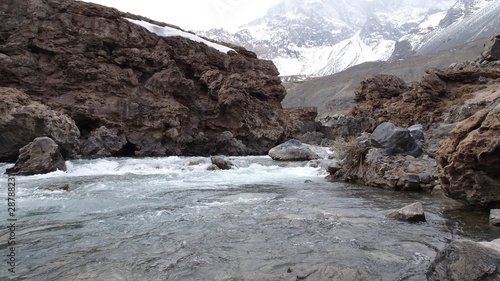 Photos The Yeso River is a natural watercourse that forms of the thaws and then flows i