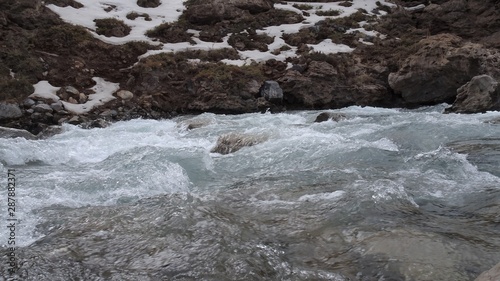 Photos The Yeso River is a natural watercourse that forms of the thaws and then flows i