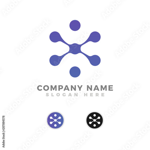 Chemical Letter X Company Logo