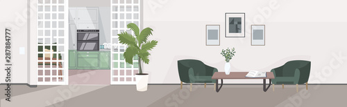 stylish home modern living room interior empty no people house hall with furniture flat horizontal